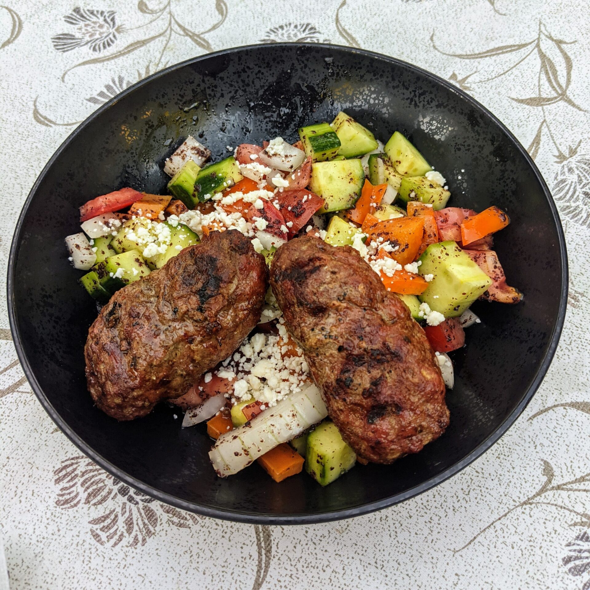Lamb Kofta with Chopped Salad